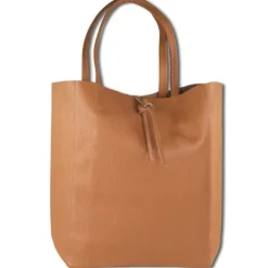 Toscanto Damen Shopper Leder Tasche tan hellbraun OTTM107SC