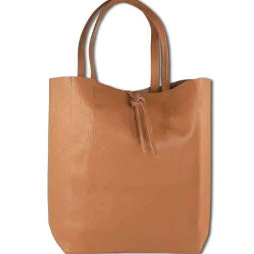 Toscanto Damen Shopper Leder Tasche tan hellbraun OTTM107SC