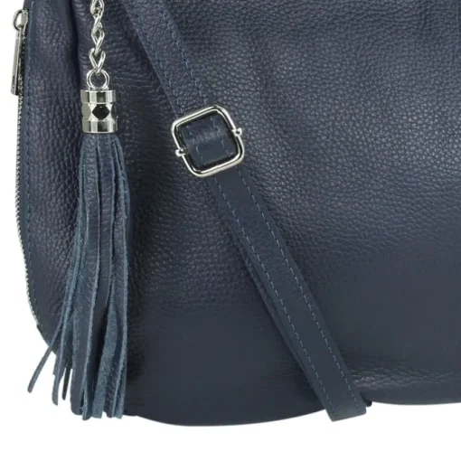 Toscanto Damen Shopper Leder Tasche blau OTT134SB