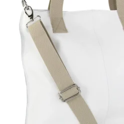 Toscanto Damen Shopper Leder Tasche weiß OTT161SW