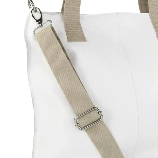 Toscanto Damen Shopper Leder Tasche weiß OTT161SW