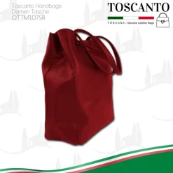 Toscanto Damen Shopper Leder Tasche rot OTTM107SR