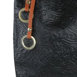 Toscanto Damen Shopper Leder Tasche schwarz braun OTT111SS