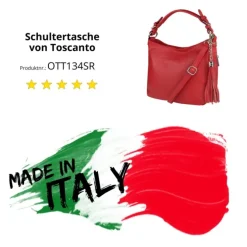 Toscanto Damen Shopper Leder Tasche rot OTT134SR