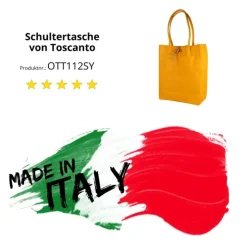 Toscanto Damen Shopper Leder Tasche gelb OTT112SY