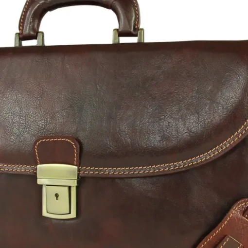 Toscanto Herren Damen Aktentasche Businesstasche Leder Tasche braun OTT151AN