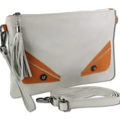 Toscanto Jugend Damen Handgelenktasche Leder Tasche grau braun OTT805UK