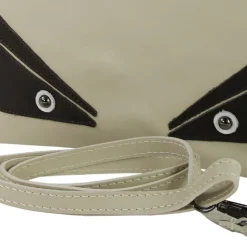 Toscanto Jugend Damen Handgelenktasche Leder Tasche beige weiß schwarz OTT805UW