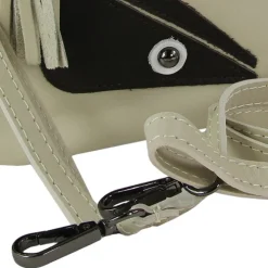 Toscanto Jugend Damen Handgelenktasche Leder Tasche beige weiß schwarz OTT805UW
