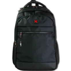 Travel N Meet Laptoprucksack, Notebooktasche gepolstert schwarz ORD202S