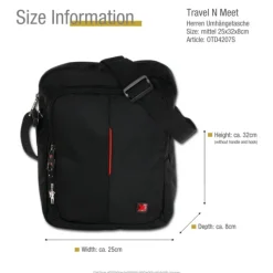 Travel N Meet Polyester schwarz Crossbody OTD4207S
