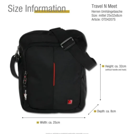 Travel N Meet Polyester schwarz Crossbody OTD4207S