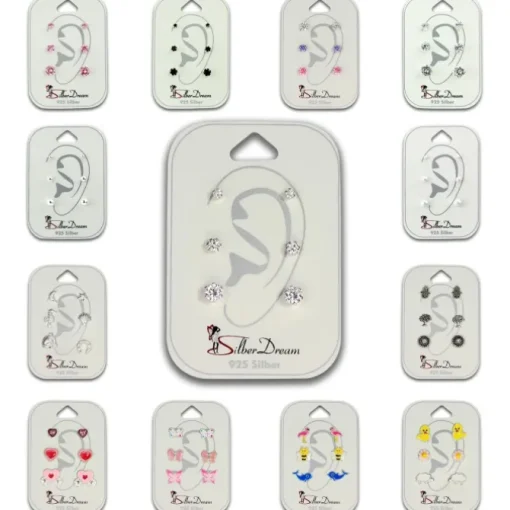 TW Kinder Ohrstecker 3er Set Tiere 925er Silber SDS803