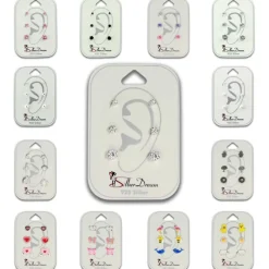 TW Kinder Ohrstecker 3er Set Schmetterlinge 925er Silber SDS802A
