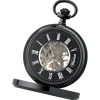 Waidzeit Herren Taschenuhr Edelstahl schwarz mit Uhrenkette UWAFT01