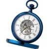 Waidzeit Herren Taschenuhr Edelstahl blau mit Uhrenkette UWAFF01