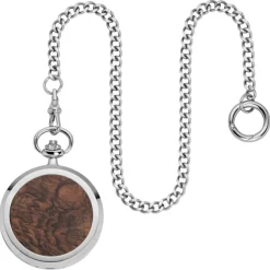 Waidzeit Herren Taschenuhr Edelstahl silber mit Uhrenkette UWAFJ01