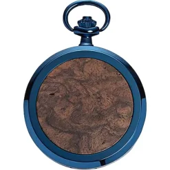 Waidzeit Herren Taschenuhr Edelstahl blau mit Uhrenkette UWAFF01