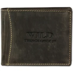 Wild Things Only braun Portemonnaie echtes Leder Herren OPJ103N