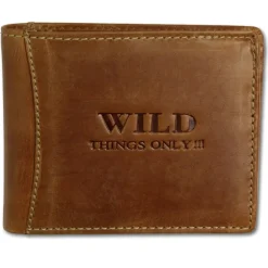 Wild Things Only braun Portemonnaie echtes Leder Herren OPJ103O