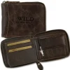 Wild Things Only Börse braun Portemonnaie Geldbeutel Leder RFID Schutz OPJ112N