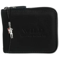 Wild Things Only Börse schwarz Portemonnaie Geldbeutel Leder RFID Schutz OPJ112S