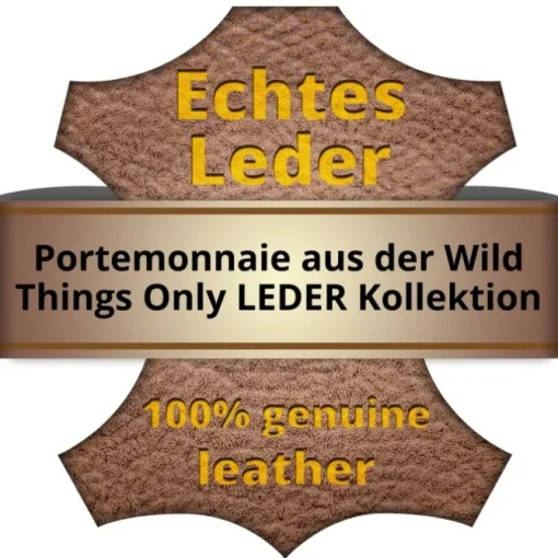 Wild Things Only cognac Portemonnaie echtes Leder Herren OPJ100O