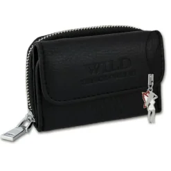 Wild Things Only echtes Leder schwarz Portemonnaie Minibörse OPJ120S
