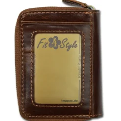 Wild Things Only echtes Leder braun RFID Schutz Minibörse OPJ111N