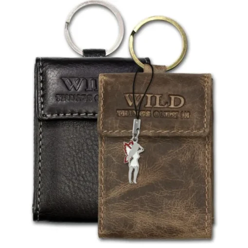 Wild Things Only Etui, Leder braun Minibörse Schlüsseltasche OPJ904N