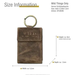 Wild Things Only Etui, Leder braun Minibörse Schlüsseltasche OPJ904N