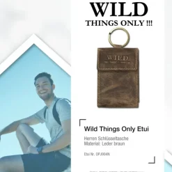 Wild Things Only Etui, Leder braun Minibörse Schlüsseltasche OPJ904N