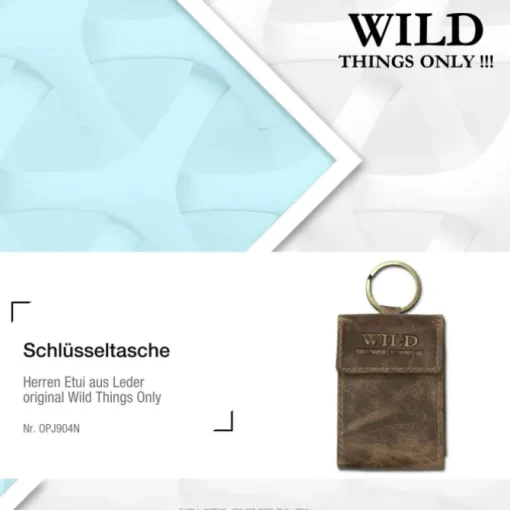 Wild Things Only Etui, Leder braun Minibörse Schlüsseltasche OPJ904N