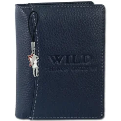 Wild Things Only Herren Portemonnaie Leder blau RFID Schutz OPJ113B