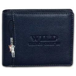 Wild Things Only Herren Portemonnaie Leder blau RFID Schutz OPJ114B
