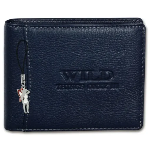 Wild Things Only Herren Portemonnaie Leder blau RFID Schutz OPJ114B