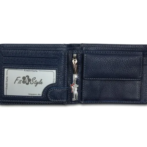 Wild Things Only Herren Portemonnaie Leder blau RFID Schutz OPJ114B