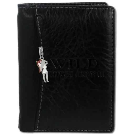 Wild Things Only Leder schwarz Portemonnaie Herren RFIDSchutz OPJ113S
