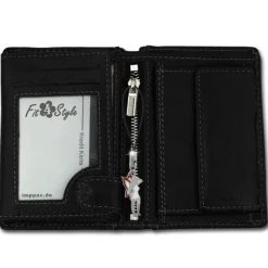 Wild Things Only Leder schwarz Portemonnaie Herren RFIDSchutz OPJ113S