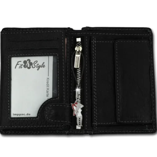 Wild Things Only Leder schwarz Portemonnaie Herren RFIDSchutz OPJ113S