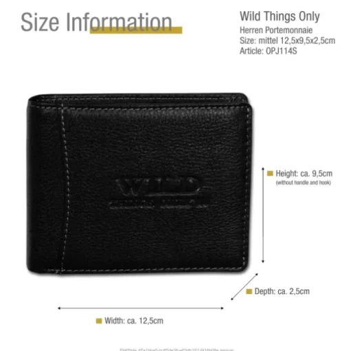 Wild Things Only Leder schwarz Portemonnaie Querformat Börse OPJ114S