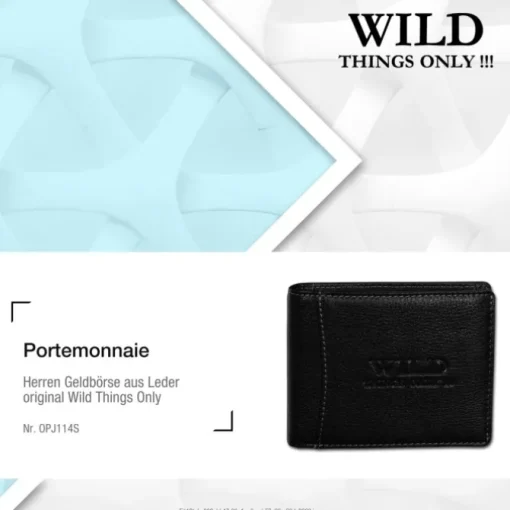 Wild Things Only Leder schwarz Portemonnaie Querformat Börse OPJ114S