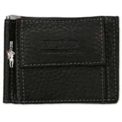 Wild Things Only Portemonnaie Leder RFID Schutz schwarz Dollarclip OPJ121S