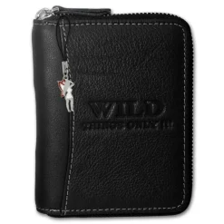 Wild Things Only schwarz Echtleder Portemonnaie RFID Schutz OPJ108S