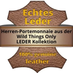 Wild Things Only schwarz Echtleder Portemonnaie RFID Schutz OPJ108S